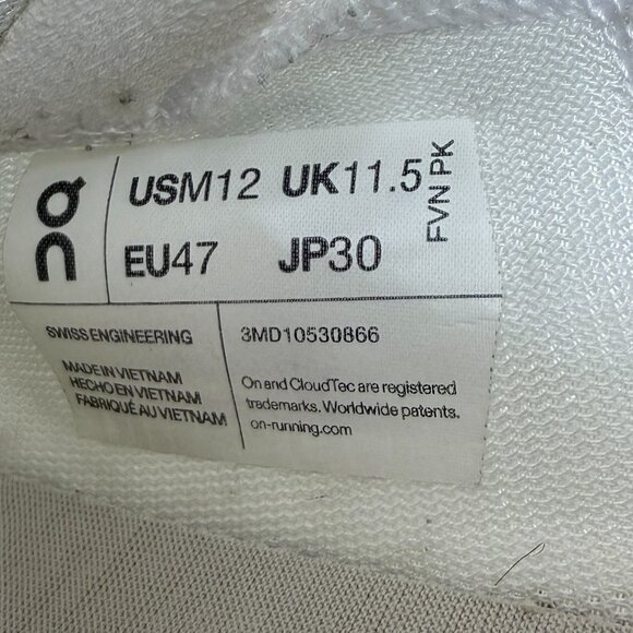 On Cloud 5 Coast Men's mesh packable running training shoes sneakers size 12 - Picture 8 of 10